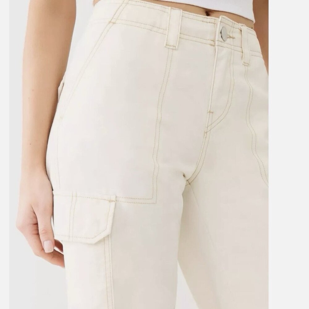 True Religion Military SN Cargo Pants Size 29 Winter White MSRP $139 NWT Womens - Picture 10 of 11